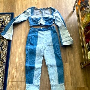 Fashion nova two piece denim